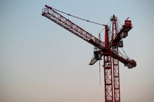 Construction site's scaffoldings